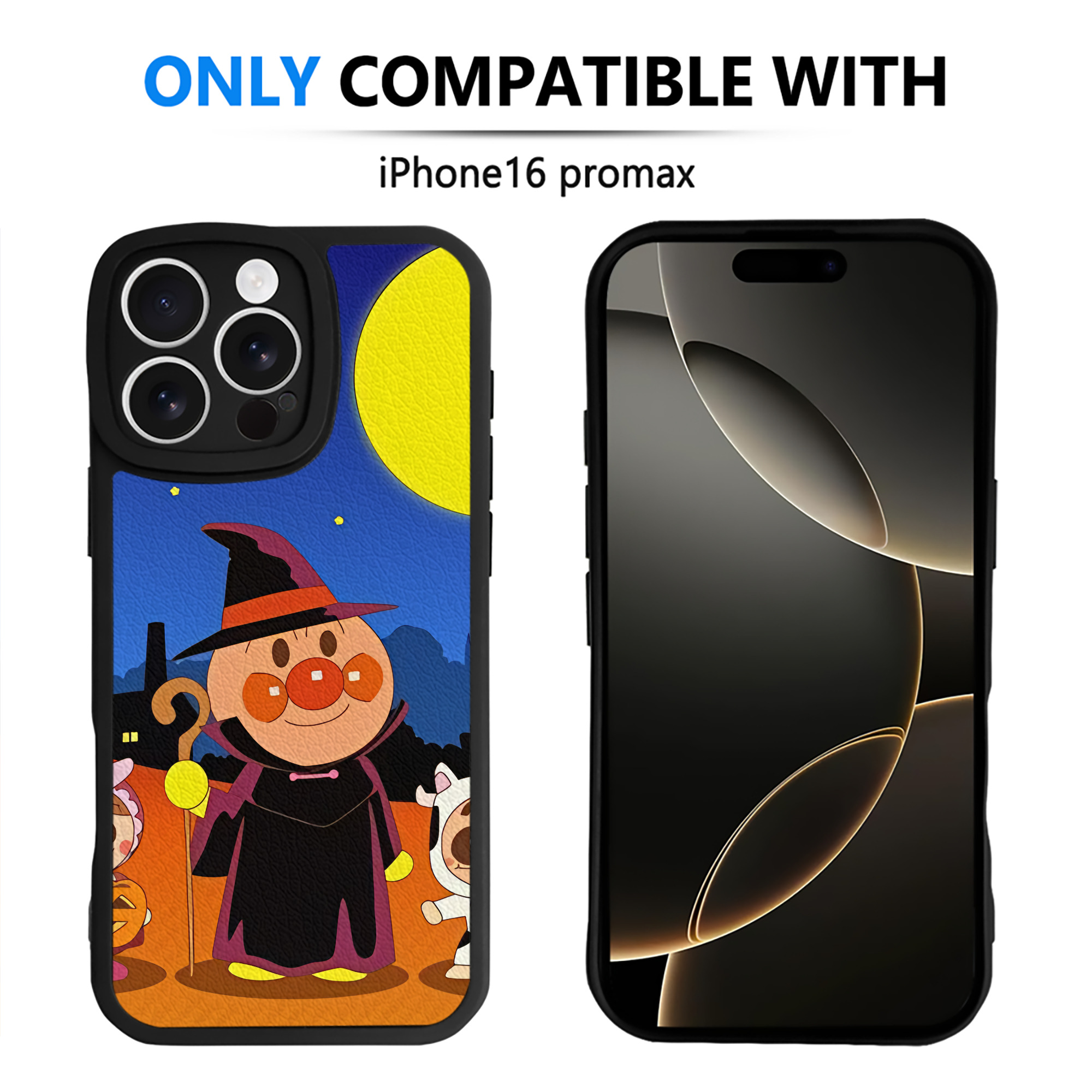 （画像用） アンパンマン Anpanman 【iPhone 16シリーズ対応】シリコンスマホケース（レザー調） 材質：シリコン
